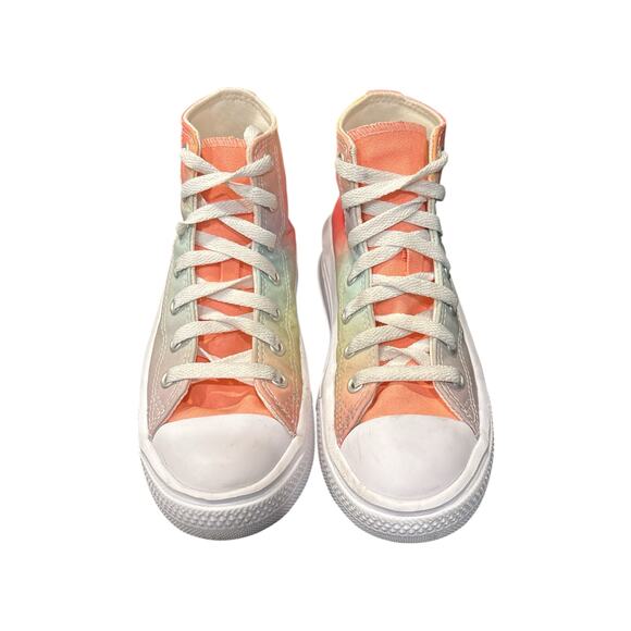 Converse All Star youth high top multicolor pastel lace up sneakers size 2 - Picture 2 of 8